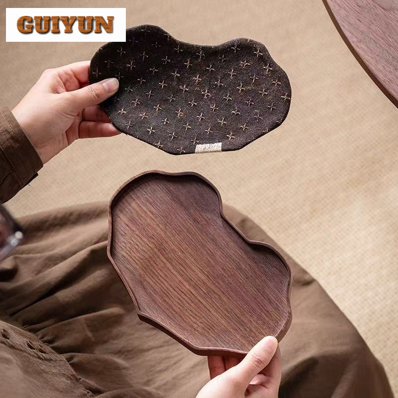 Black Walnut Small Tea Tray Sn - Wooden Serving Tray 评论和价格