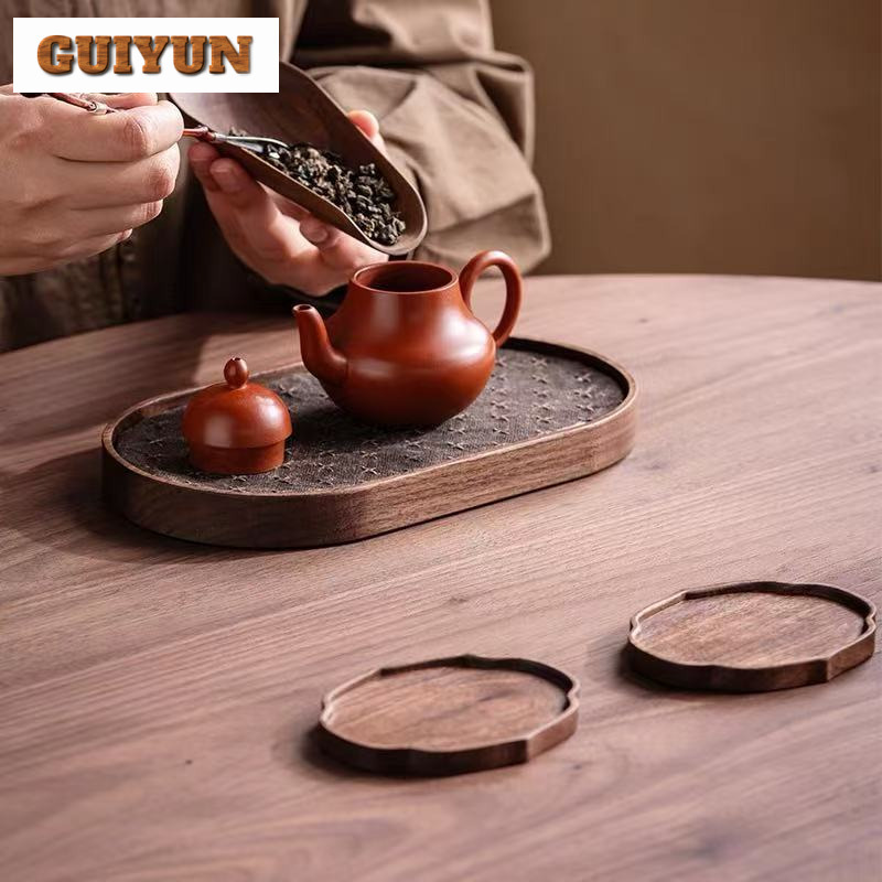 Black Walnut Small Tea Tray Sn - Wooden Serving Tray 评论和价格