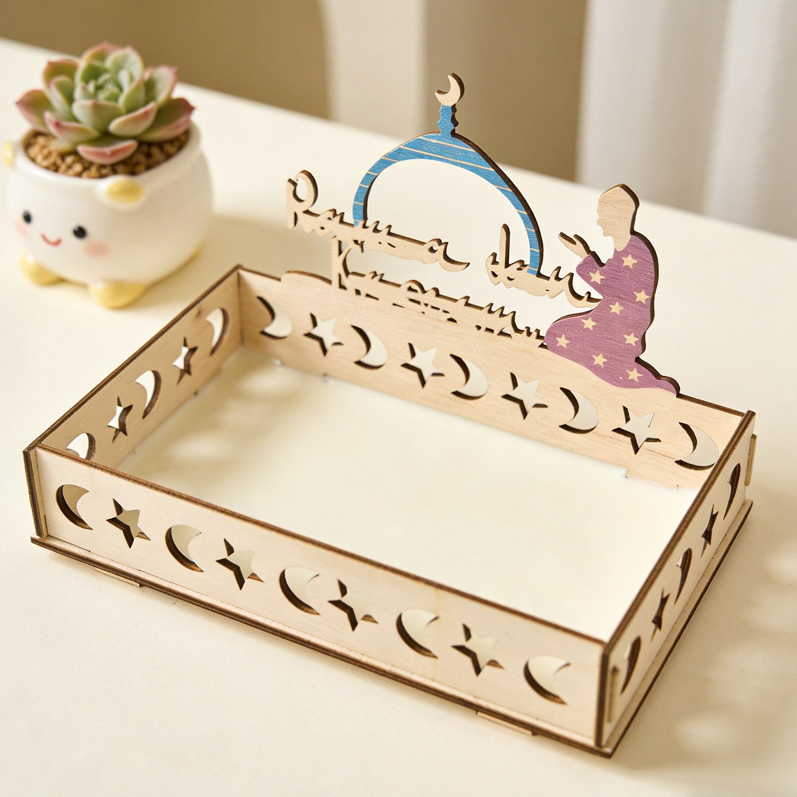 Islamic Moon Star Wooden Tray  - Wooden Serving Tray 评论和价格