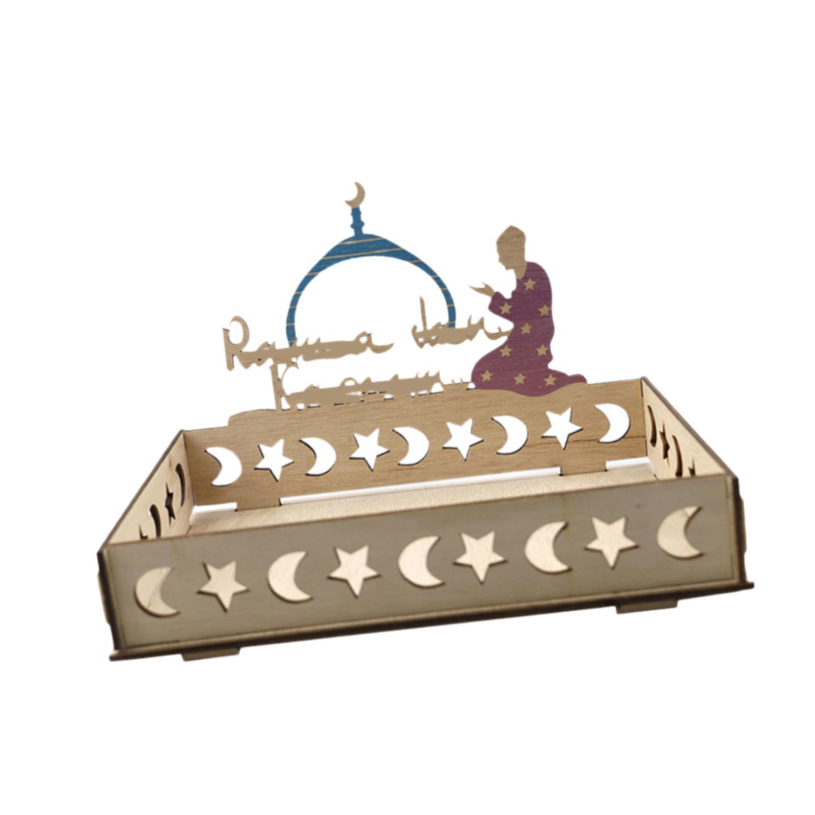Islamic Moon Star Wooden Tray  - Wooden Serving Tray 评论和价格