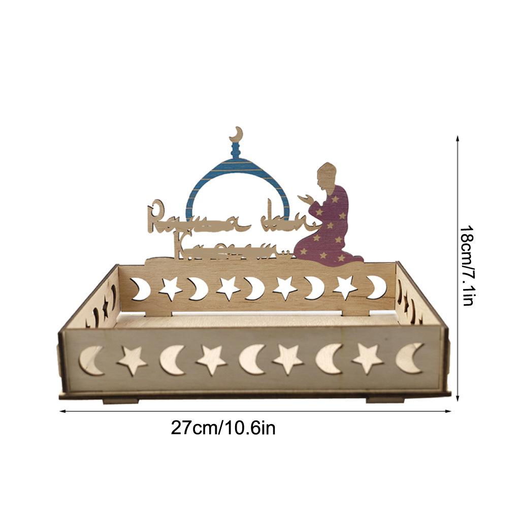 Islamic Moon Star Wooden Tray  - Wooden Serving Tray 评论和价格