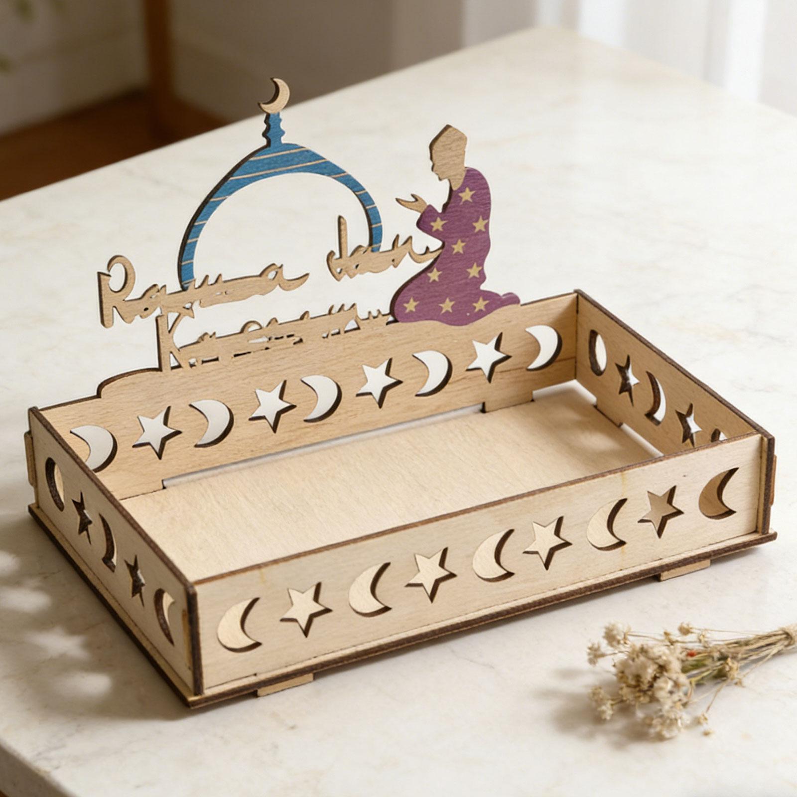 Islamic Moon Star Wooden Tray  - Wooden Serving Tray 评论和价格