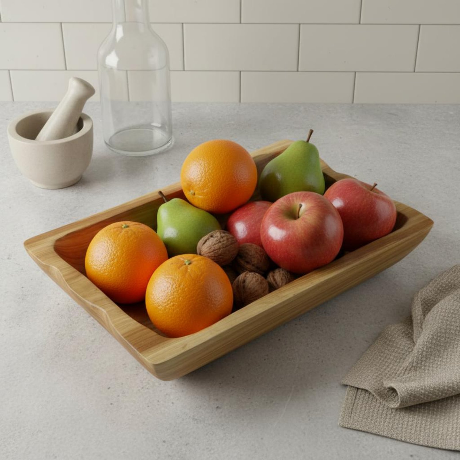 Hardwood Wood Storage Basin La - Wooden Serving Tray 评论和价格