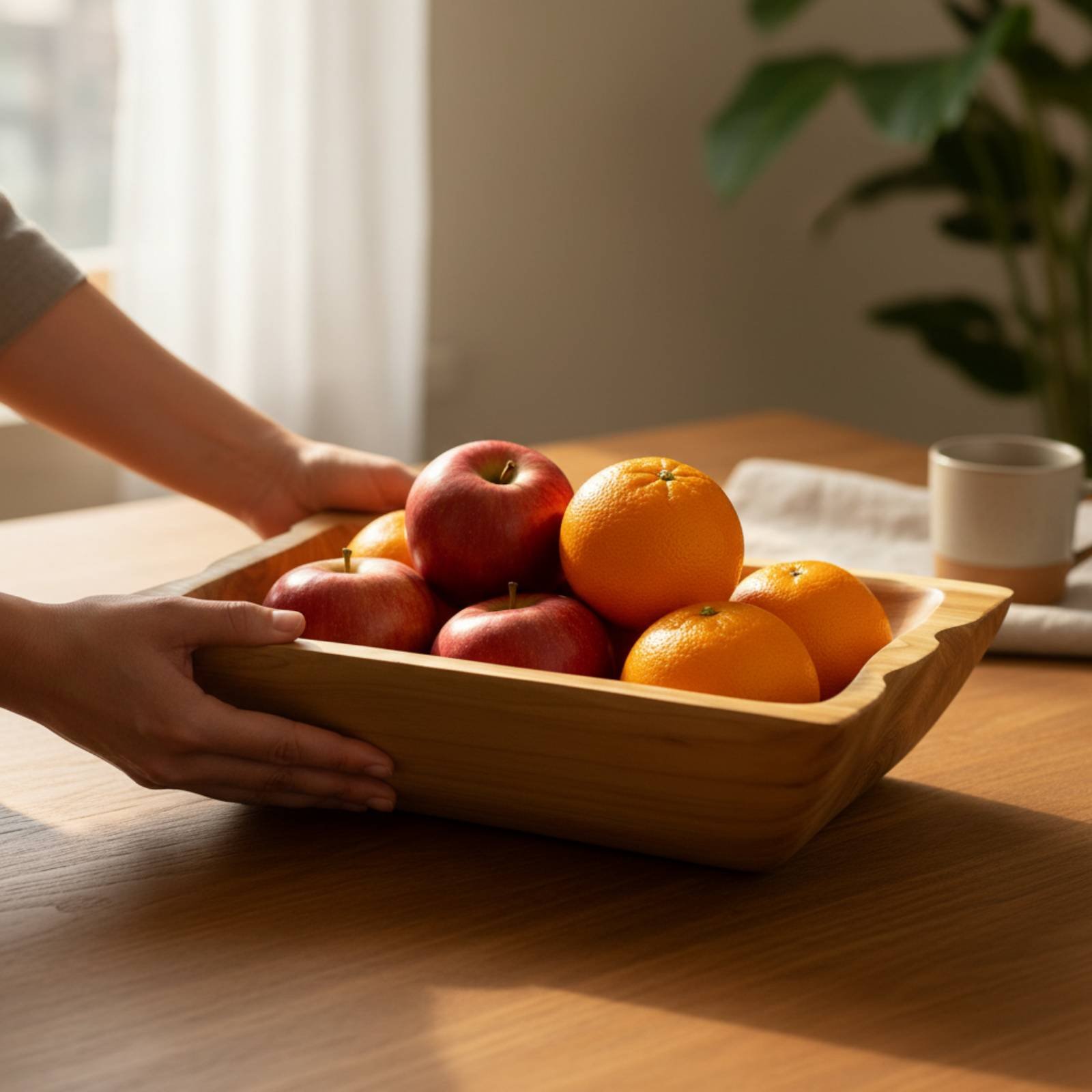 Hardwood Wood Storage Basin La - Wooden Serving Tray 评论和价格
