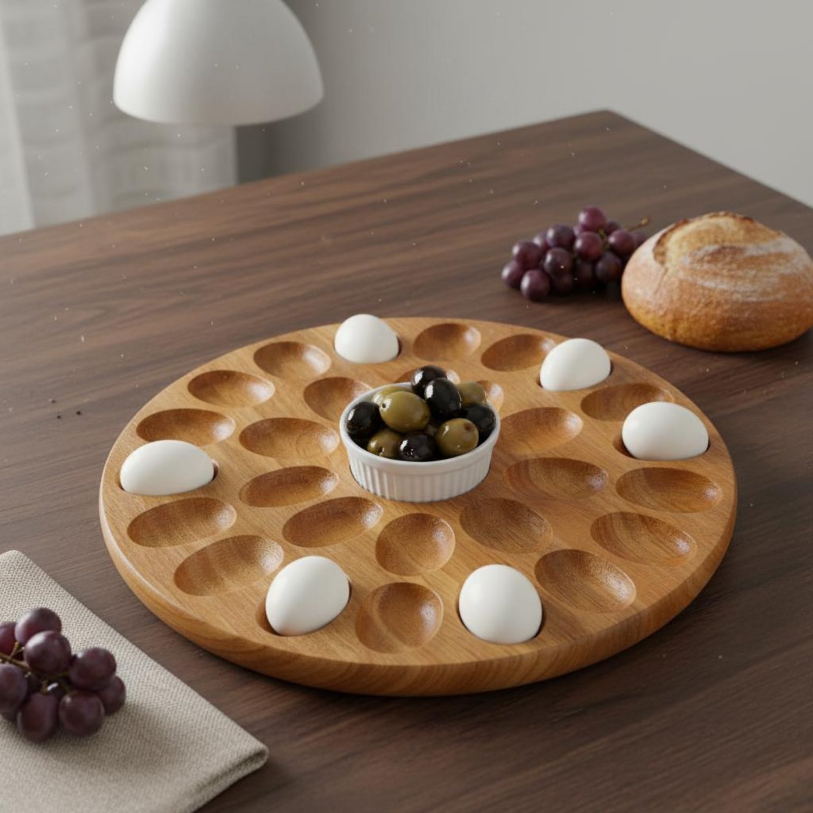 Reversible Wooden Oval Tray Na - Wooden Serving Tray 评论和价格