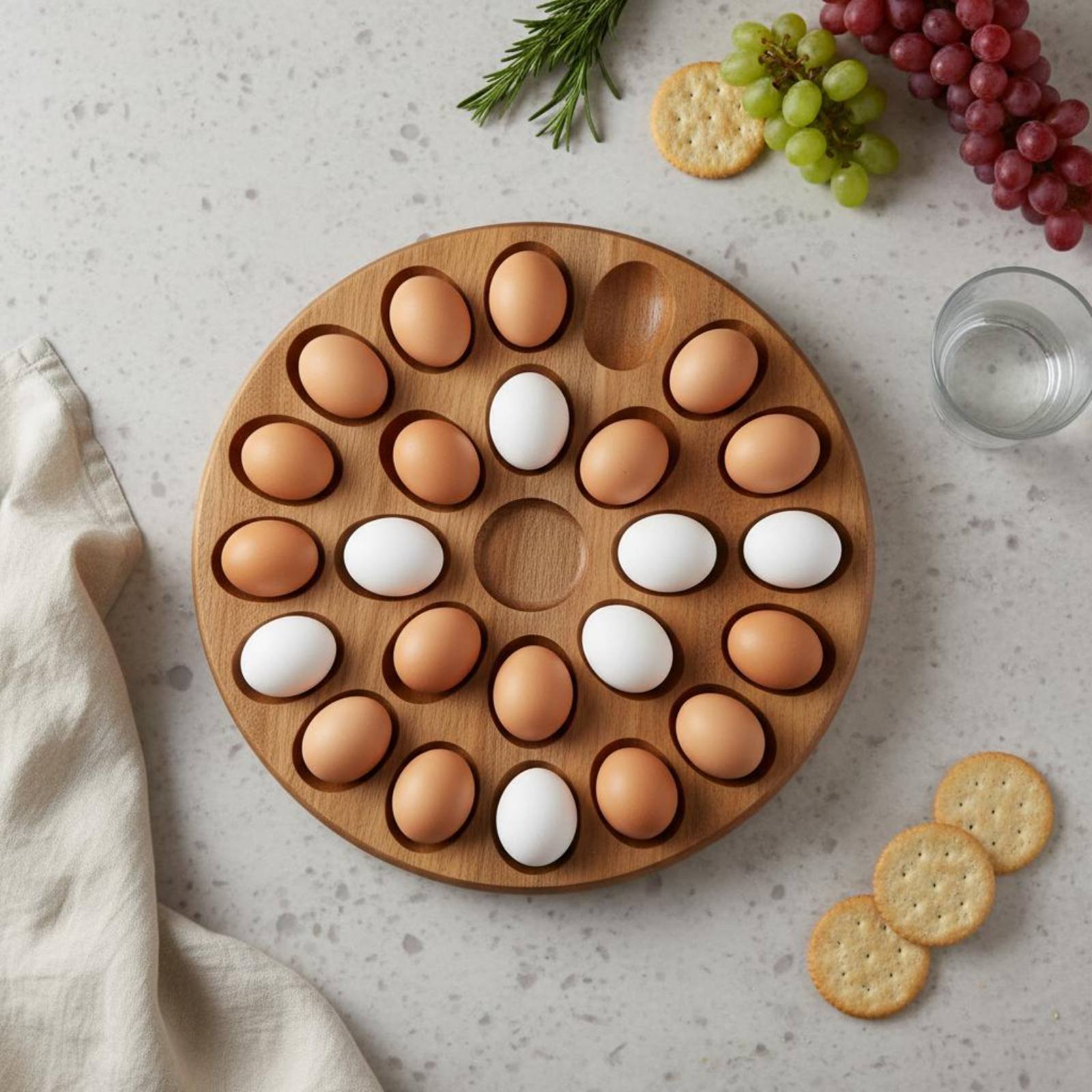 Reversible Wooden Oval Tray Na - Wooden Serving Tray 评论和价格