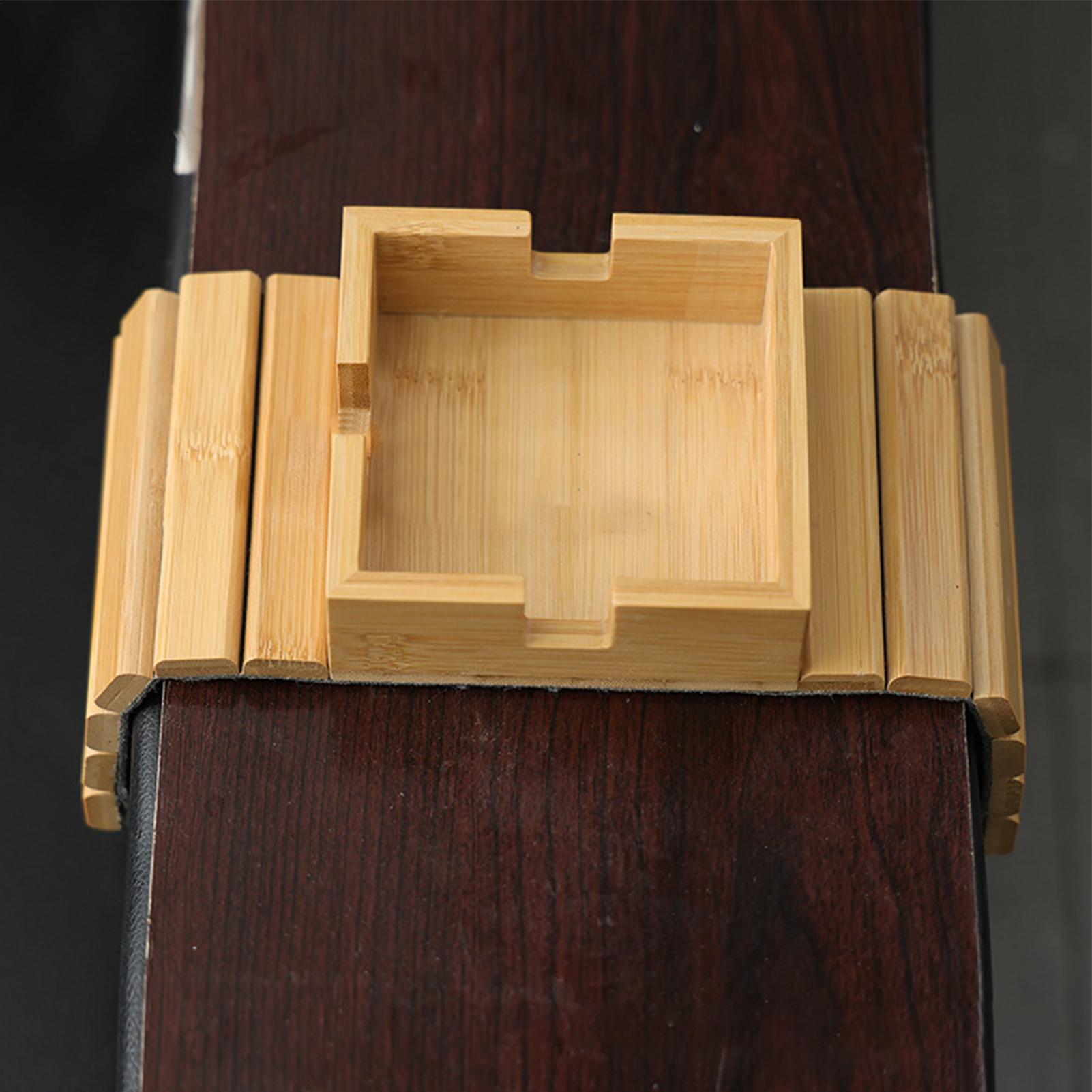 Couch Cup Holder Wood Sofa Arm - Wooden Serving Tray 评论和价格