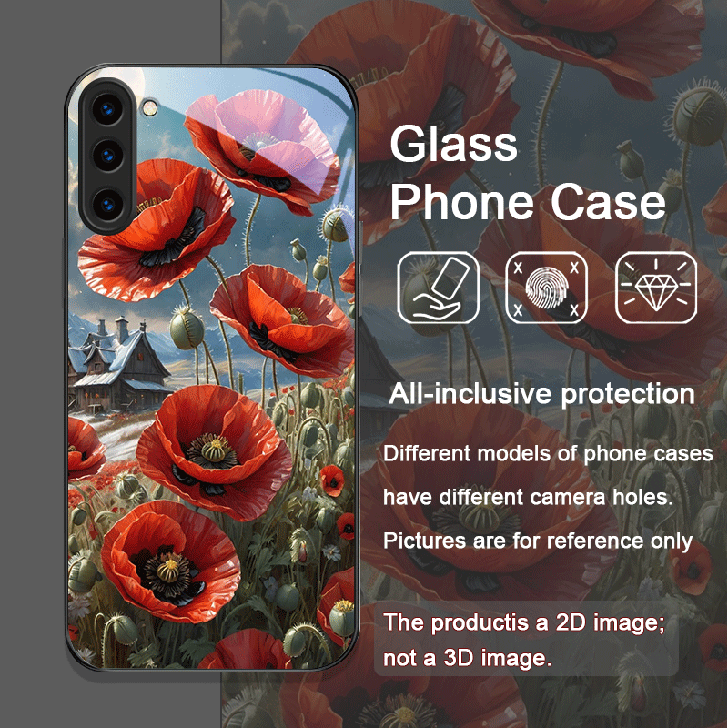 Retro Poppy Flower Bloom Hot R - Samsung Galaxy S24 评论和价格