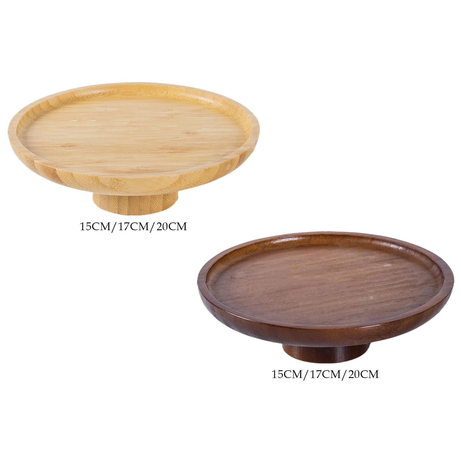 Wood Cake Stand Fruit Serving  - Wooden Serving Tray 评论和价格