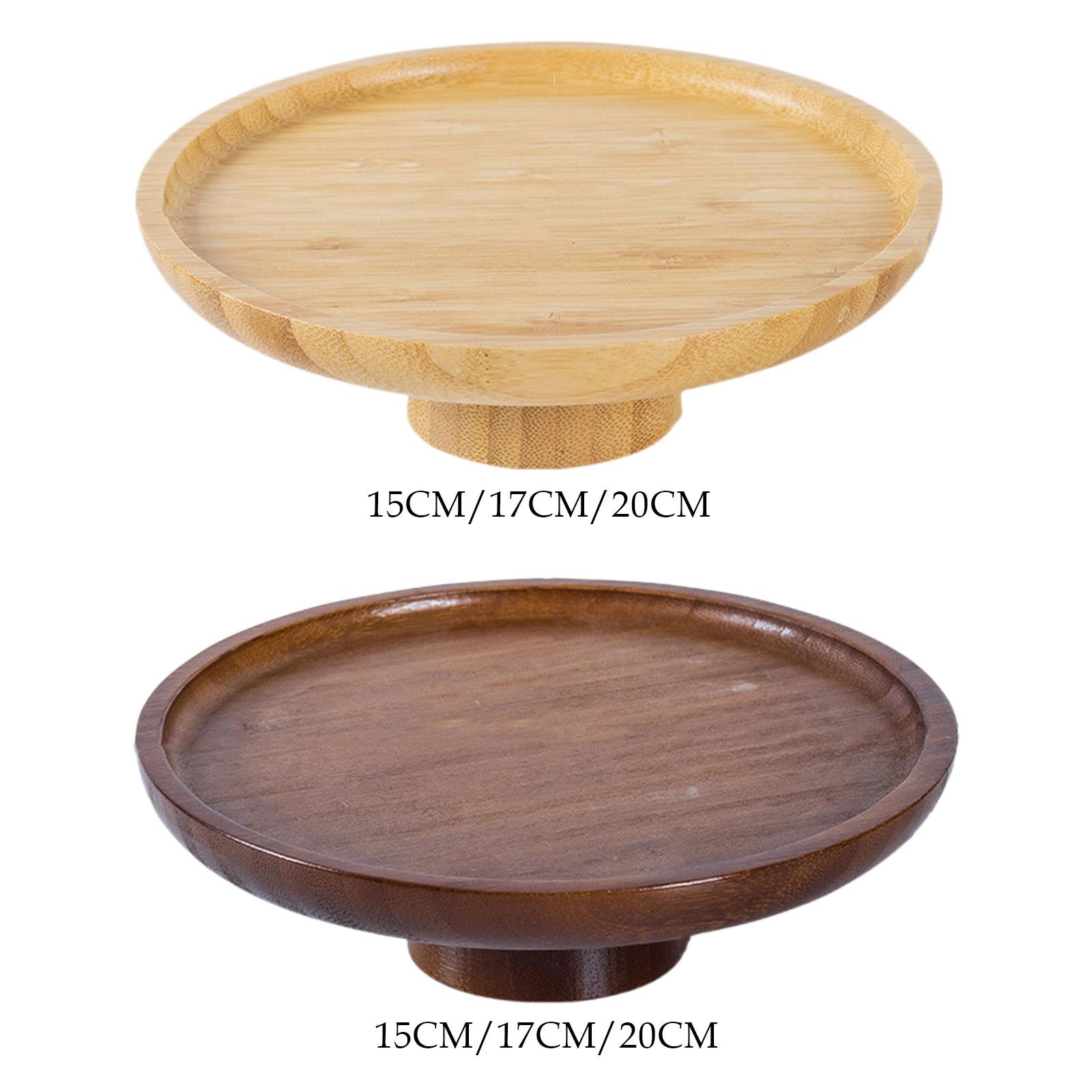Wood Cake Stand Fruit Serving  - Wooden Serving Tray 评论和价格