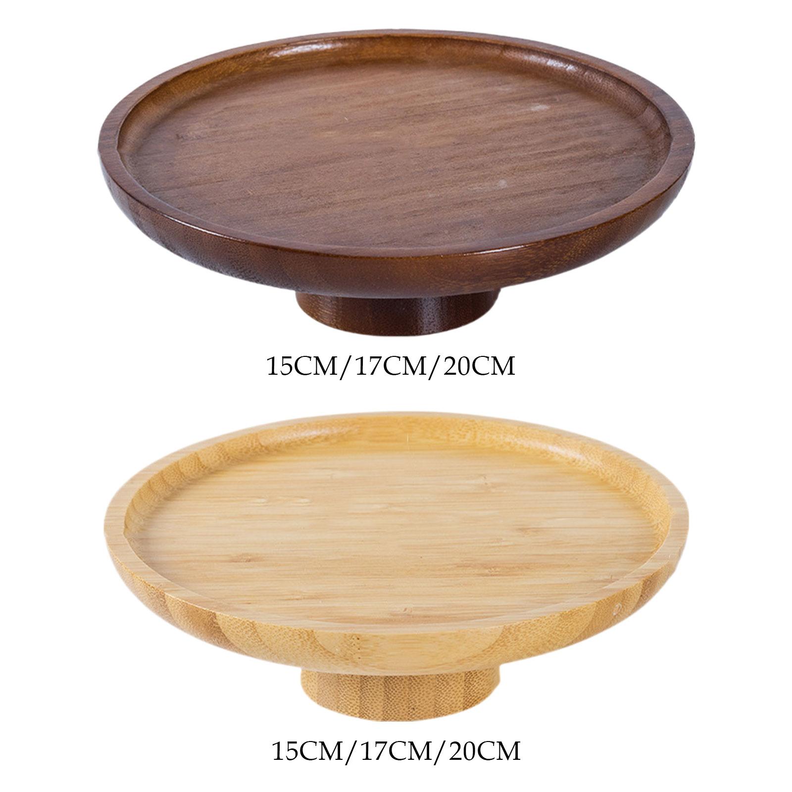 Wood Cake Stand Fruit Serving  - Wooden Serving Tray 评论和价格