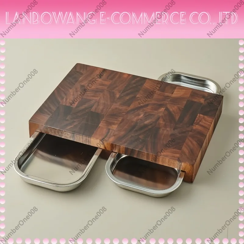 Walnut Cutting Board with Stai - Wooden Serving Tray 评论和价格