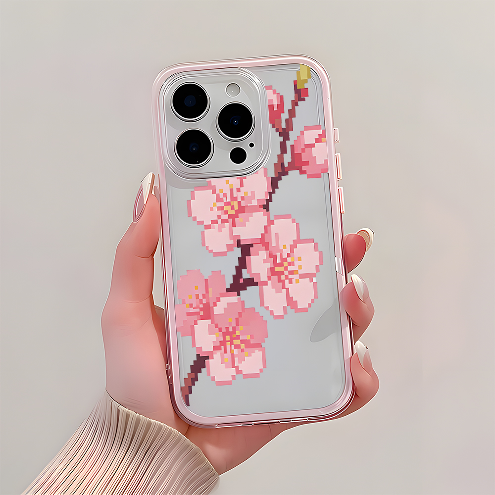 Pink Pixel Cherry Blossom Patt - Samsung Galaxy S24 评论和价格