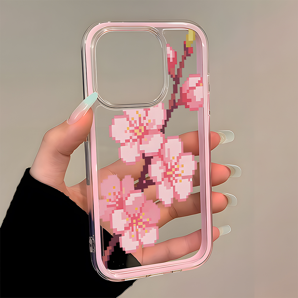 Pink Pixel Cherry Blossom Patt - Samsung Galaxy S24 评论和价格