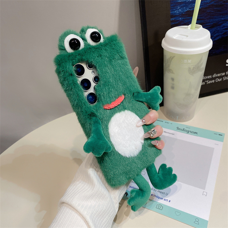 Plush Frog Phone Case, Cute Gr - Samsung Galaxy S24 评论和价格